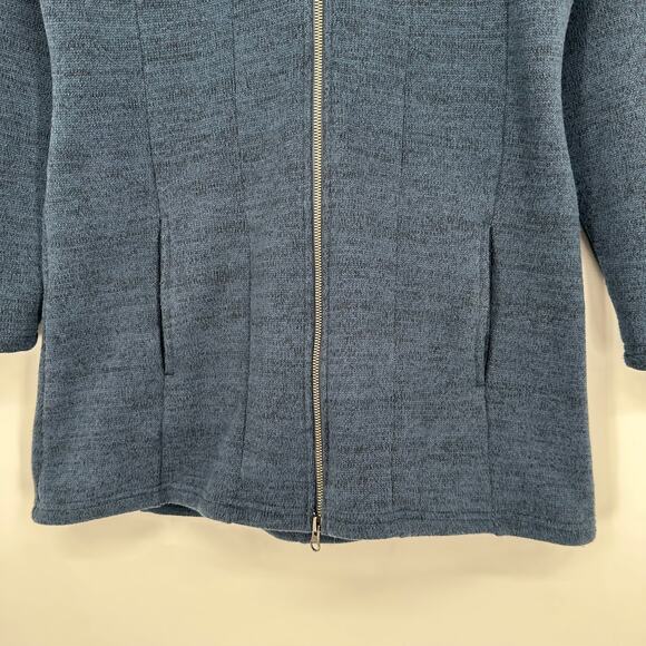 KUHL Alaska Long Coat Sweater Sherpa Lined Full Zip Funnel Neck Fleece Jacket - Picture 4 of 12